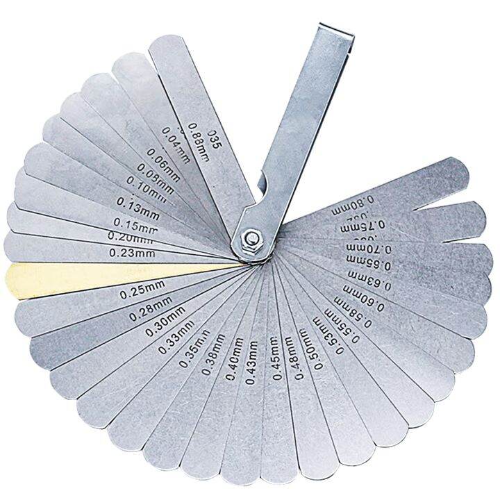 32 Blades Feeler Gauge Metric Thickness Gauge Set Blade Gap Filler Tappet Valve Thickness