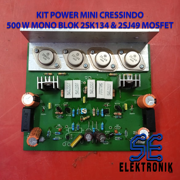 Kit Power Amplifier Mini Cressindo 500 W Mono Blok 2SK134 & 2SJ49