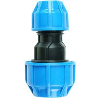 40มม. ถึง25มม. พลาสติก PP หนา Quick Connector Straight Blue Caps Adapter อุปกรณ์ท่อ PE สำหรับชลประทาน