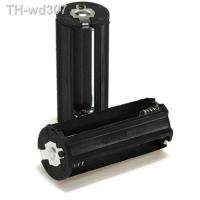 Battery Holder Black Cylindrical Battery Adapter Case Hold 3 Standard AAA Batteries For Flashlight Lamp Drop Shipping