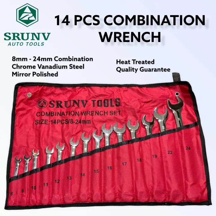14pcs Combination Wrench Set High Quality Srunv Professional Tools Lazada PH