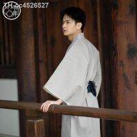 ✚ Camisola Para Homens Kimono Pijama Robe Fino Algodão Antigo Traje