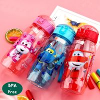 Disney Kawaii Water Bottle with Straw BPA Free Lovely Super Wings Free Shipping Items Drinkware Cute Water Bottles Wholesale Cup