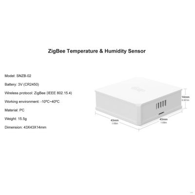 Sonoff SNZB-02 Room Wifi Temperature Sensor Alarm Real Time Humidity Wireless Sensor Alert