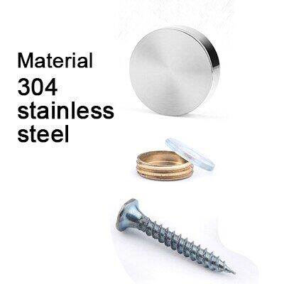 4pcs-304-stainless-steel-decorative-nail-mirror-fixing-screws-plastic-washers-flat-advertisement-nail-fittings-steel-screw-cover-nails-screws-fastene