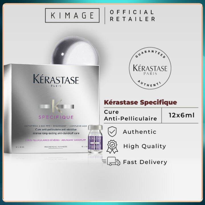 【Official】 AntiDandruff Hair Ampoules Cure AntiPelliculaire (12x6ml