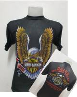 เสื้อยืดฮาเลย์ Harley-Davidson ผ้าบาง50 ผ้ามุ้ง ผ้าบางใส่สบาย สไตล์วินเทจ ป้ายVintage 3D EMBLEM [ S M L XL ]