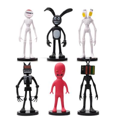 6Pcs Action Figure Toys Cartoon Model Dolls Gifts for Kids Fans Siren Head Toy
