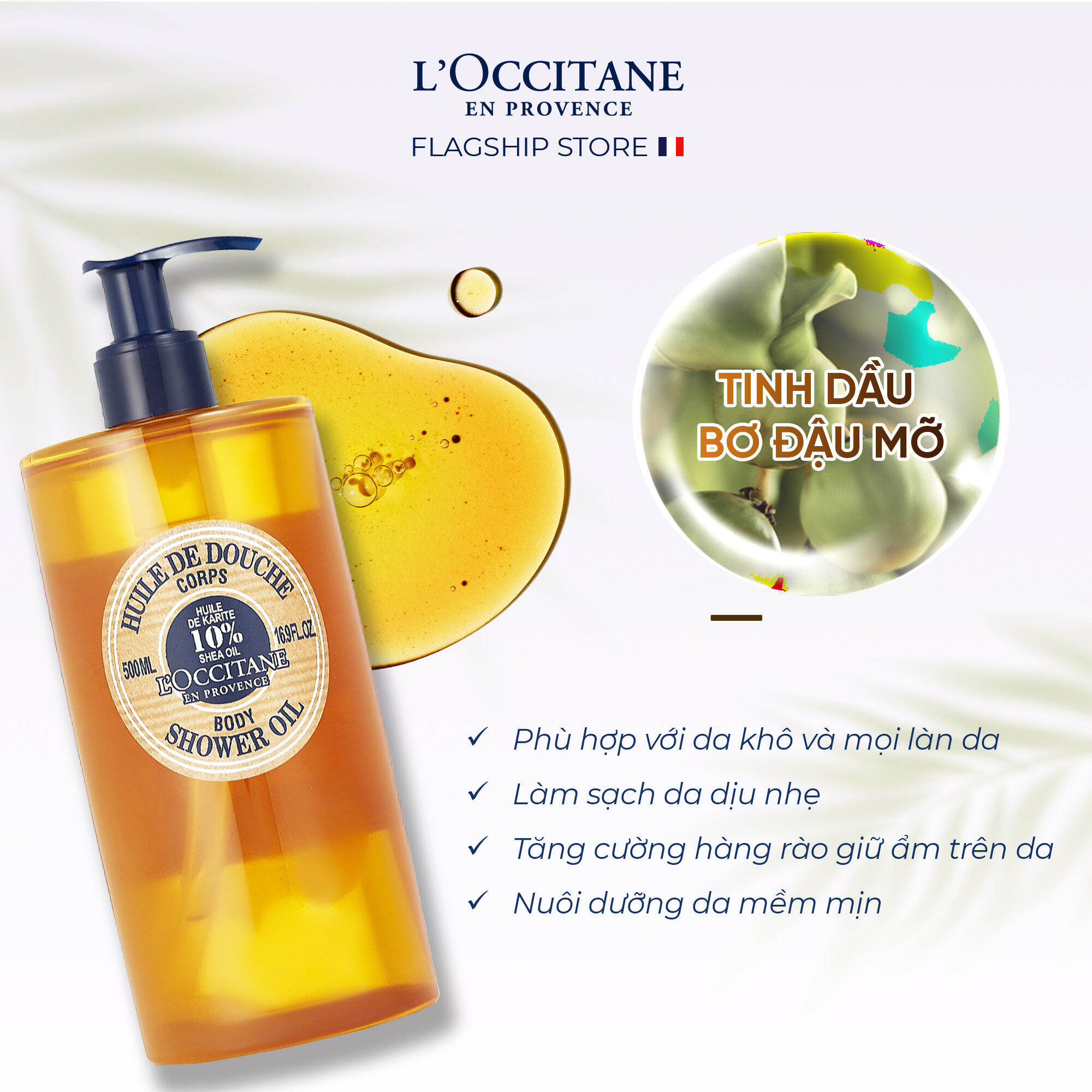 [DEAL SỐC]Dầu Tắm Dưỡng Ẩm Bơ Đậu Mỡ L'Occitane Shea Butter Fabulous