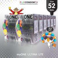 ถุงยางอนามัย 52 มายวัน อัลติมา ไลท์ ถุงยาง myONE ULTIMA LITE ผิวเรียบ หนา 0.03 มม. ใส่ก็เหมือนไม่ได้ใส่ (12 กล่อง)