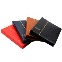 ✾✱ 3 Hole leather empty coin album paper money Most 20 sheets Commemorative Coin Collection album Folder books books for coins