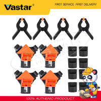 Vastar 4PCSไม้ขวาคลิปมุม + 8 ปลอกหุ้มขาโต๊ะ + 4-คลิปรูปร่างต่างๆ 90 องศามุมขวาห่วงยึดคลิปกรอบรูปตัวจับยึดมุมไม้มือซ่อมเฟอร์นิเจอร์ไม้หน้ากากDIY