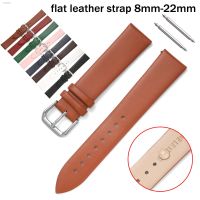 ⊙۩◘ 8mm 10 12 13 14 15 16 17 18 19 20 21 22mm Watch Band Ultra Thin Flat Watch Strap Replacement Genuine Leather Bracelet w Pins