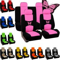 Fashion Car Seat Covers Universal Car Seat Cover Full Set Butterfly Car Seat Protection Covers Women Car Interior Accessories