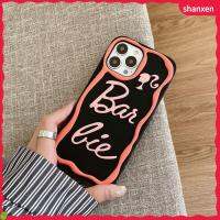 SHANXEN เคสโทรศัพท์ตุ๊กตาอนิเมะห้อยจี้บาร์บี้ซิลิกาเจลขอบครีมฝาครอบโทรศัพท์แฟชั่นป้องกันการตกอุปกรณ์เสริมโทรศัพท์ผู้หญิง