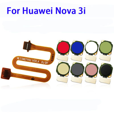 ทัชไอดีเซ็นเซอร์ลายนิ้วมือเครื่องสแกนเนอร์เชื่อมต่อปุ่มส่งคืนที่บ้านสายเคเบิ้ลหลักสำหรับ Huawei Nova 3i