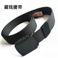 Outdoor Tactical Nylon Wallet Zipper Hiden Money Belt for Mens Canvas Safety Nylon Style Canvas Belt