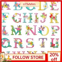 N73VHRHM ตัวอักษร A-Z แผ่นรีดตัวอักษร 52ชิ้นค่ะ งานปักดอกไม้ แพทช์ตัวอักษร 2ชุดค่ะ ตัวอักษรปักลาย เสื้อผ้าสำหรับผู้หญิง