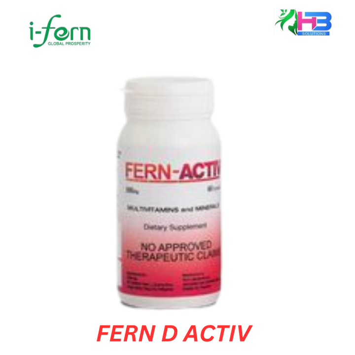 Fern Activ Vitamins Original Supplements 500mg 60 capsules (1BOTTLE ...