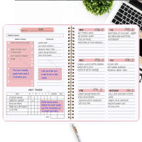 2023 A5 Agenda Planner Notebook Diary Weekly Planner Goal Habit Schedules Journal สเปนโน้ตบุ๊คสำหรับโรงเรียนเครื่องเขียน Office
