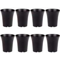 10-Pcs For Plant Plastic Decoration Pots Garden Home Office Round Flower White