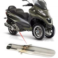 【COOL】 Ebrahim Auto รถจักรยานยนต์ท่อไอเสียกลาง Link ท่อสำหรับ Piaggio BEVERLY300 MP3 2009-2016 Slip-On ระบบไอเสีย Escape กลางท่อ