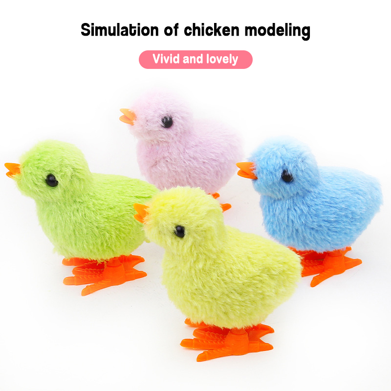 [Ready Stock] Cut Plus Wind Up Chicken Toy Kids Educational Toy Clockwork Jumping Walking Chicks Toys Baby Gifts Main Budak
