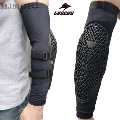 LYSCHY Men Motorcycle Hand Sleeve Protector Pads Soft Elbow Protector Motocross Racing Elbow Knee Protective Gear Moto MTB Bike Knee Shin Protection