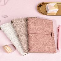 ♕∏♠ A6 Retro Literary Notebook Lace Embossed Cover Hand Ledger Student Portable Notepad Small Fresh Hand Ledger School Supplies