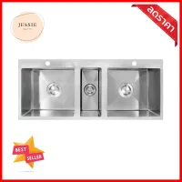 ซิงค์ฝังสแควร์ 2.5หลุม LUCKY FLAME EUS-1253 สเตนเลสSQUARE BUILT-IN SINK LUCKY FLAME EUS-1253 2.5B STAINLESS STEEL **ด่วน สินค้าเหลือไม่เยอะ**