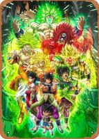 โปสเตอร์แอนิเมะโปสเตอร์โลหะ Dbz ทริบิวต์โปสเตอร์รูปโลหะป้ายดีบุก BROLY ตกแต่งศิลปะบนผนังป้ายดีบุก-8x12inch