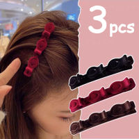 【CW】1-3pcs Flocking Hair Clip Hair Styling Side Bangs Hairpin Flock Pins Clip Broken Hair Holder Barrettes Barrette Hair Accessories