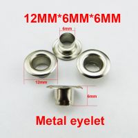 100PCS 12*6*6MM silver METAL EYELETS button sewing decorative clothes accessory buttons ROUND shoes bag eyelet ME-025  Pliers