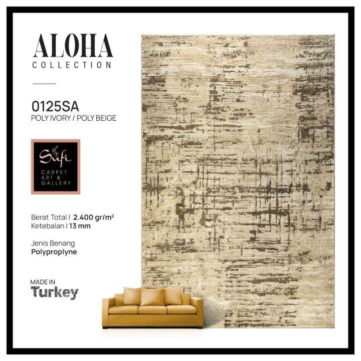 Karpet Lantai Minimalis Impor Turki 160x230 Aloha Lazada Indonesia