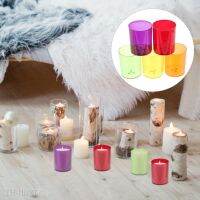 2023❏ 10 Pcs Colorful Plastic Cups Drip Protectors Tealight Holder Dining Table Aromatic Votive Scented Candles