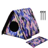 Cat Outdoor Shelter Cat Bed with Pet Mat Stray Cat Shelter with Removable Mat Foldable Warm Pet Tent Cat Cave fine