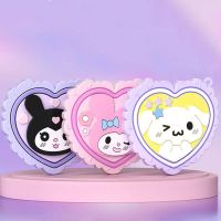 【BEIBEI】 Sanrio Makeup Mirror Portable Magnifying Hand round Makeup Standing Vanity Pocket Mirror Girls gift mymelody Kuromi Cinnamoroll