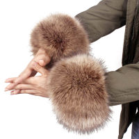 1pair Gifts For Women Faux Fur Cuff Furry Wrist Leg Winter Autumn Elastic Party Arm Warmer Costumes Coat Sleeve Plush Fashion