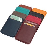 【LZ】 1PC Retro leather Card Wallet Women Men Business Bank Card Holder Thin Credit Card Case Small ID Card Holder Cash Pocket Purse
