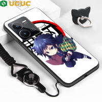 UCUC เคสโทรศัพท์ Vivo Y22 /Vivo Y22s Vivo Y35 Vivoy22 S Vivoy35 (แหวนนิ้ว + เชือกเส้นเล็ก) Demon Slayer Anime Case Soft ซิลิโคน TPU กันกระแทกเคสใส่โทรศัพท์