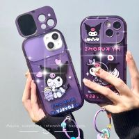 【เคสโทรศัพท์ Qiqi 】เคสโทรศัพท์เคสโทรศัพท์กระจกแต่งหน้าตุ๊กตาประดับ Kuromi Cinnamoroll กับ Sanrio Hello Kitty Iphone 11 12 13 14 Pro Xs Xr Max