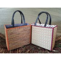 กระเป๋าถือเสื่อกกจันทบูรสินค้าGI Natural Material Weaving Bag