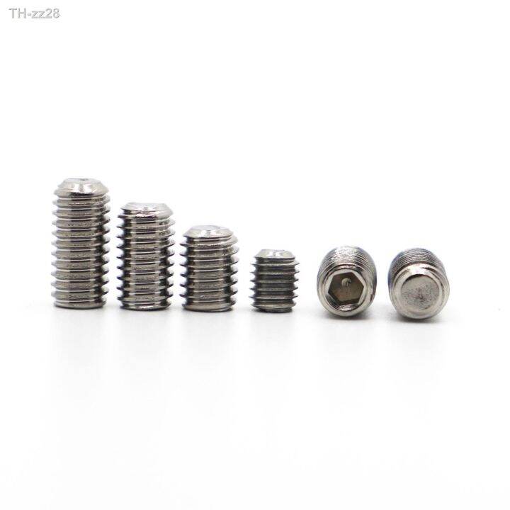 5-50pcs-m2-m2-5-m3-m4-m5-m6-m8-din916-304-stainless-steel-hex-hexagon-socket-allen-cup-point-set-screws-grub-screw