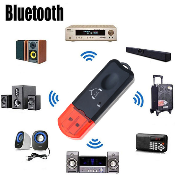 Wireless USB Bluetooth Receiver Hands-free MP3 Player With Mic Stereo Audio Receiver Dongle to Speaker Adapter For Phone Home DVD PC Speaker Headphone Car Kit | Lazada
