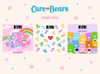 เครื่องชั่งน้ำหนักดิจิตอลลาย Care Bears มี 3 ลาย  ใช้ถ่าน AAA 2 ก้อน  มีตัวเลขบอกอุณหภูมิเป็นไฟ LED มองเห็นได้ในที่มืด