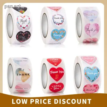 3.8cm Transparent Heart shape Seal Label Stickers Handmade With