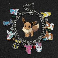 Japan Anime Pokémon Pendant Bracelet Cartoon Eevee Flareon Espeon Umbreon Leafeon Sylveon Bracelet for Fan Collection Toy Gift