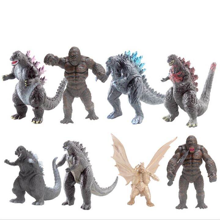 New 6 Pcs Burning Godzilla Gojira King Ghidorah Mothra Rodan 7-11Cm ...