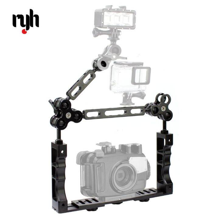 CNC Scuba Diving Underwater Light Arm System Triple Clamp Tray Bracket