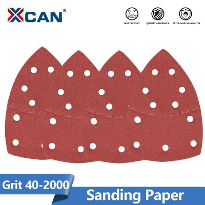 XCAN Sanding Paper Grit 40-2000 Aluminum Oxide Mouse Triangle Sanding Sheet for Orbital Sander Sandpaper Polishing Tool Cleaning Tools